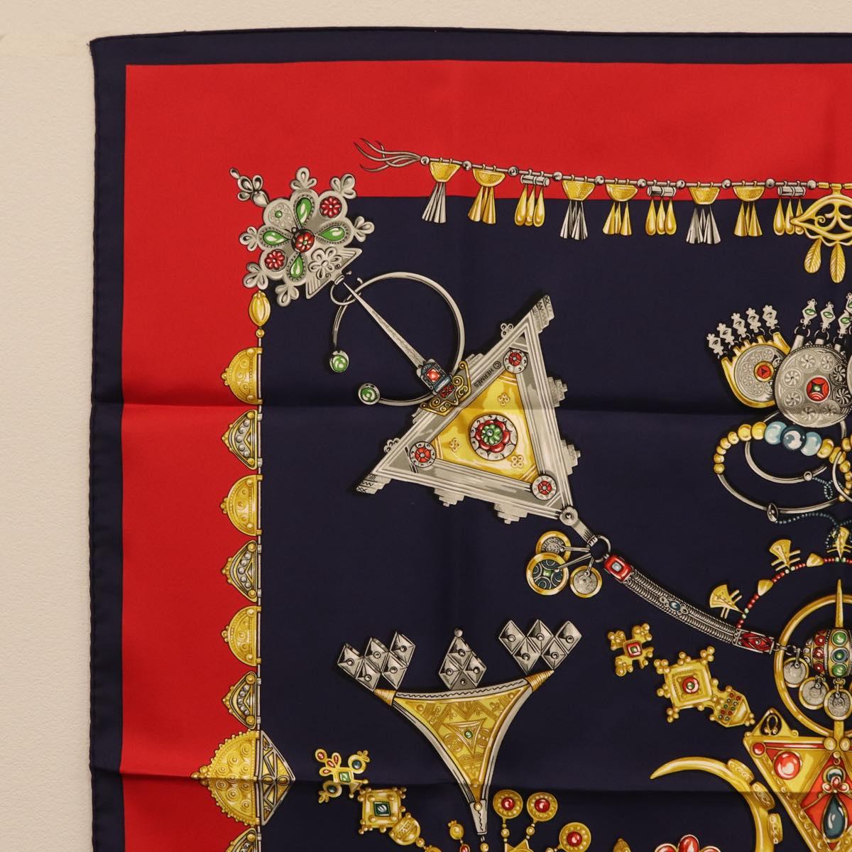 HERMES Carre 90 Scarf Silk Navy Auth 198381M
