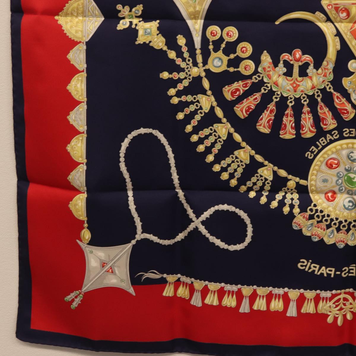 HERMES Carre 90 Scarf Silk Navy Auth 198381M