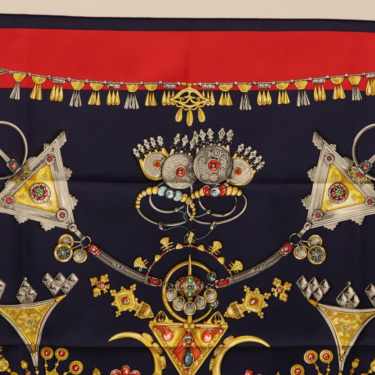 HERMES Carre 90 Scarf Silk Navy Auth 198381M