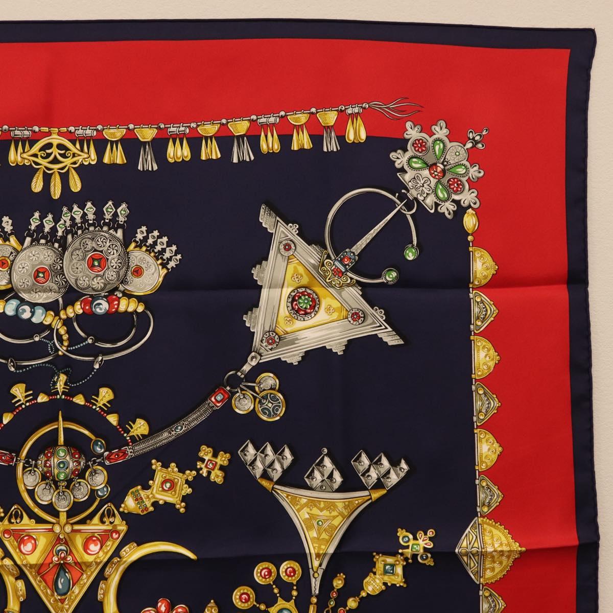 HERMES Carre 90 Scarf Silk Navy Auth 198381M