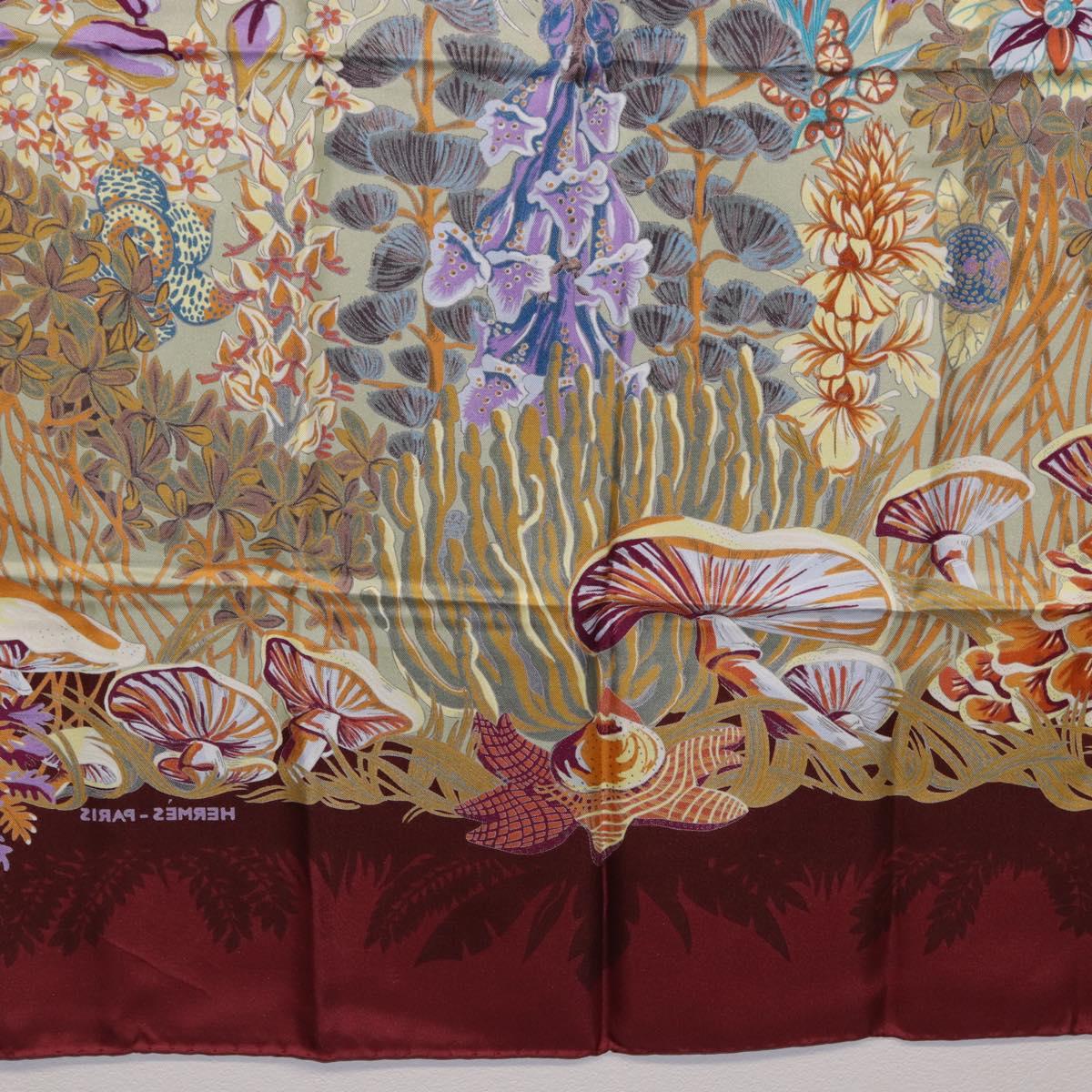 HERMES Carre 90 Scarf Silk Bordeaux Auth 198389M