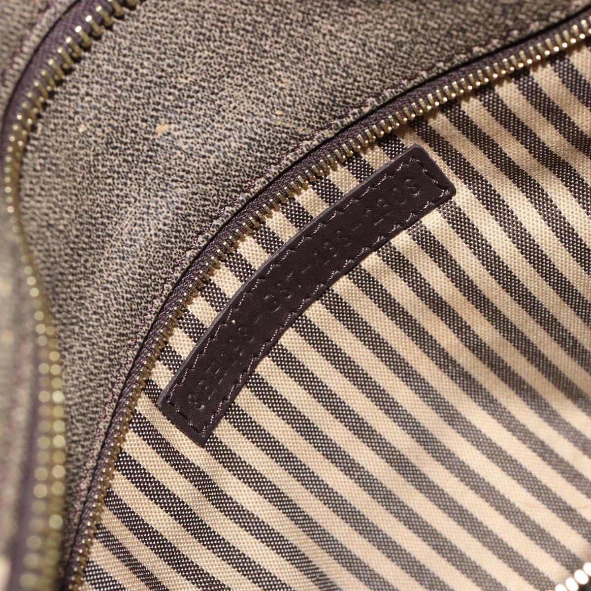 FENDI Zucca Canvas Tote Bag PVC Brown Black Auth 198456