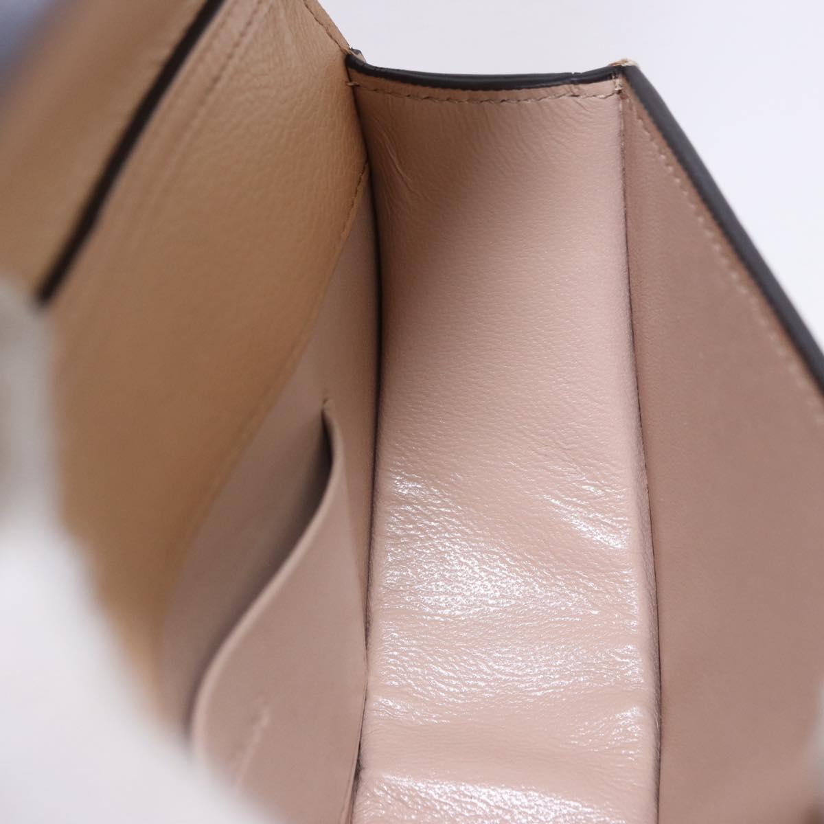 Chloe Nile Minaudière Hand Bag Patent Beige Gold Tone Auth 198468A