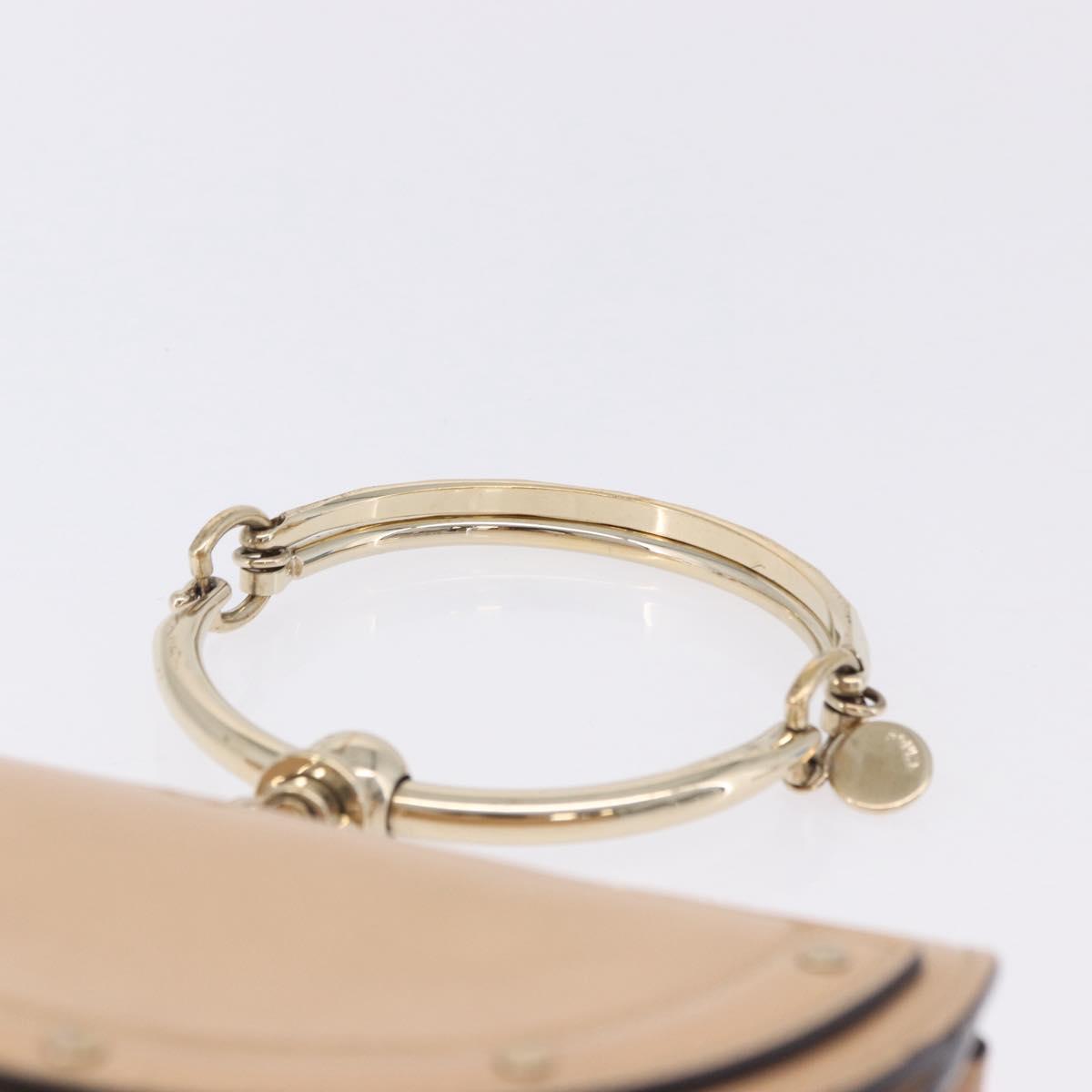 Chloe Nile Minaudière Hand Bag Patent Beige Gold Tone Auth 198468A