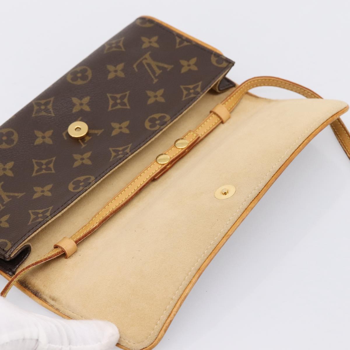 LOUIS VUITTON Monogram Pochette Twin GM Shoulder Bag M51852 LV Auth 198469