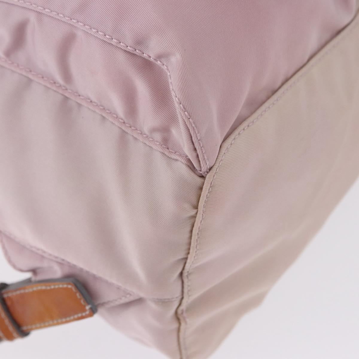PRADA Backpack Nylon Pink Silver Auth 198471
