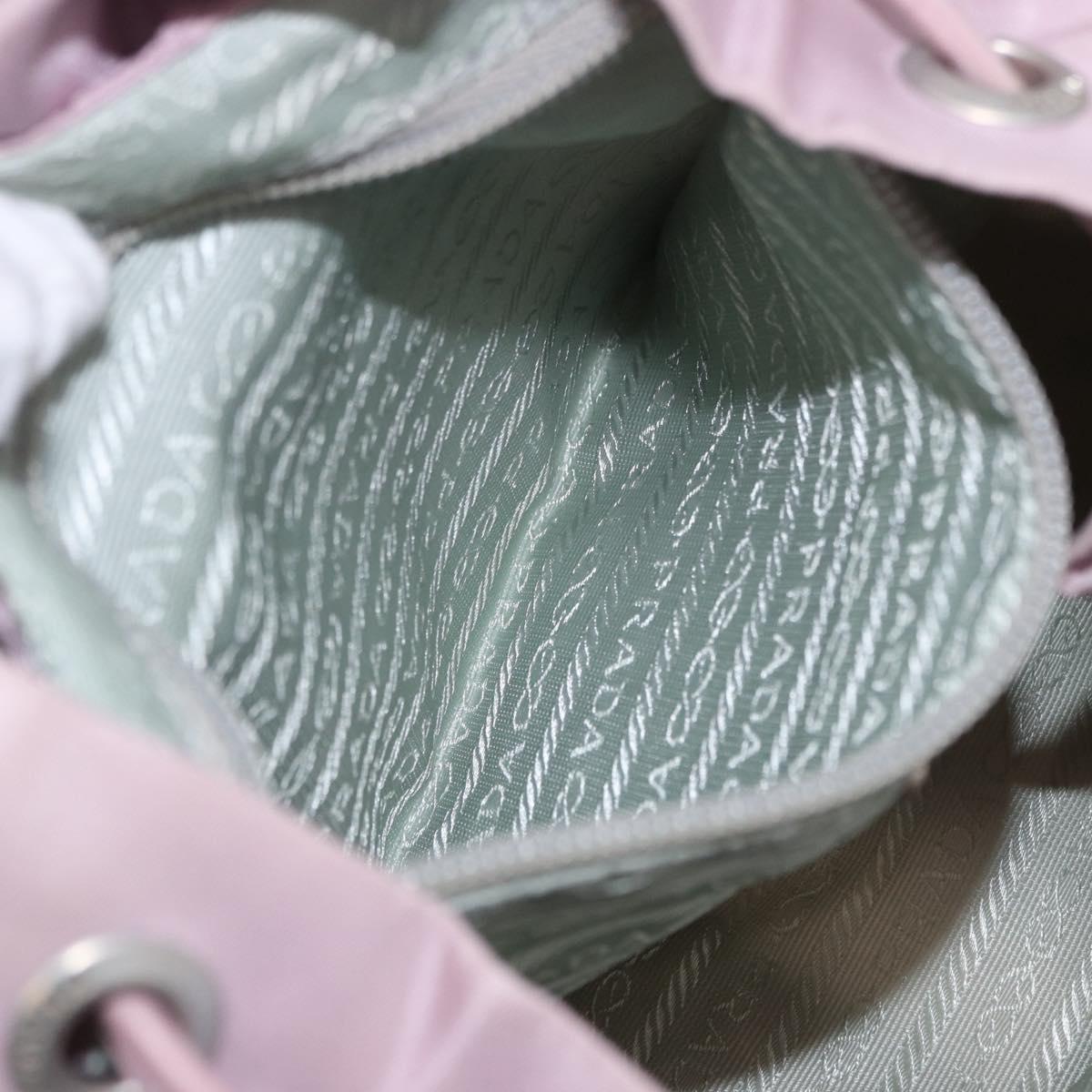 PRADA Backpack Nylon Pink Silver Auth 198471