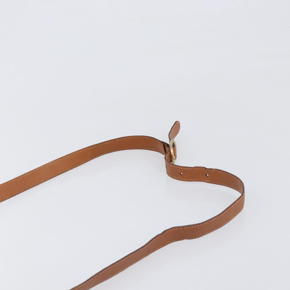 CELINE Macadam Shoulder Bag PVC Leather Brown Gold Tone Auth 198476