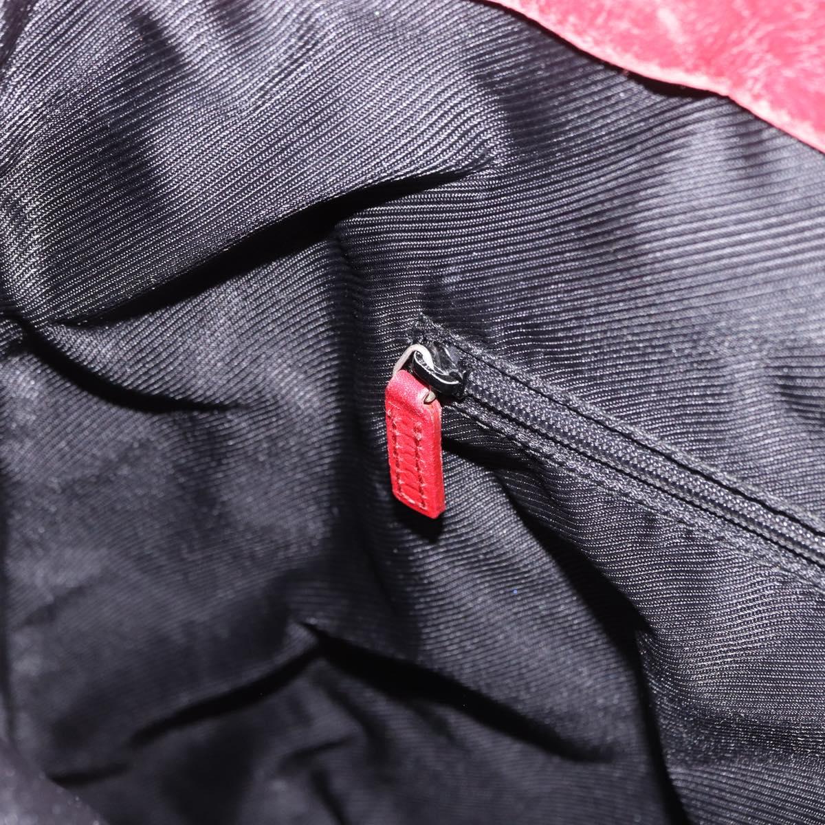 GUCCI GG Canvas Hand Bag Navy Red 02 1121 Auth 198477