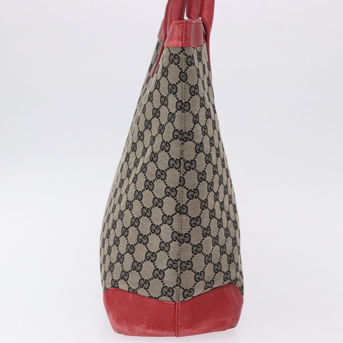 GUCCI GG Canvas Hand Bag Navy Red 02 1121 Auth 198477