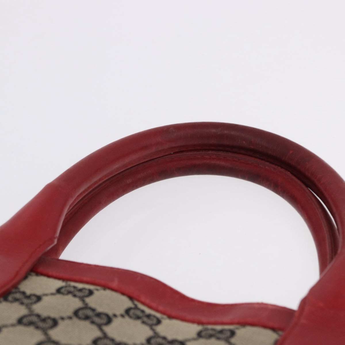 GUCCI GG Canvas Hand Bag Navy Red 02 1121 Auth 198477