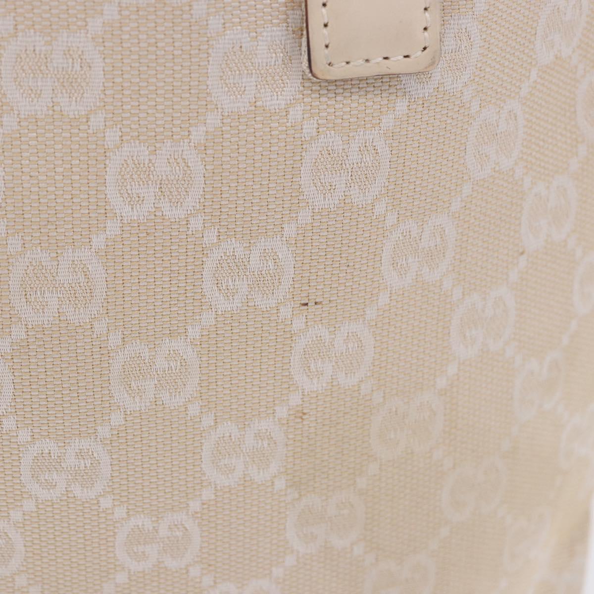 GUCCI GG Canvas Hand Bag Beige Silver 002 1080 Auth 198481