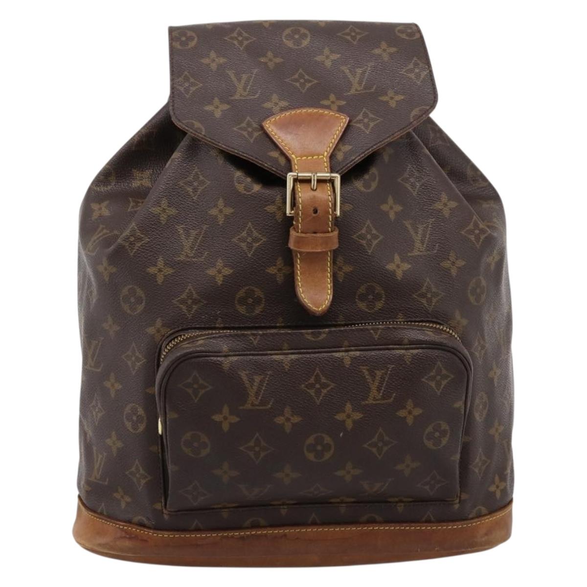 LOUIS VUITTON Monogram Montsouris GM Backpack M51135 LV Auth 198482
