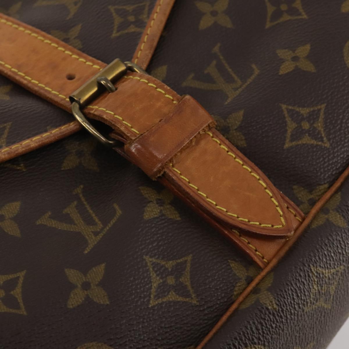 LOUIS VUITTON Monogram Saumur 35 Shoulder Bag M42254 LV Auth 198486