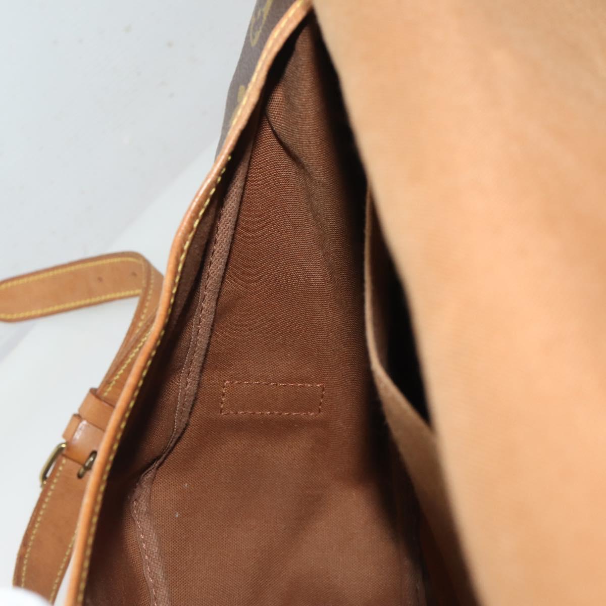 LOUIS VUITTON Monogram Saumur 35 Shoulder Bag M42254 LV Auth 198486
