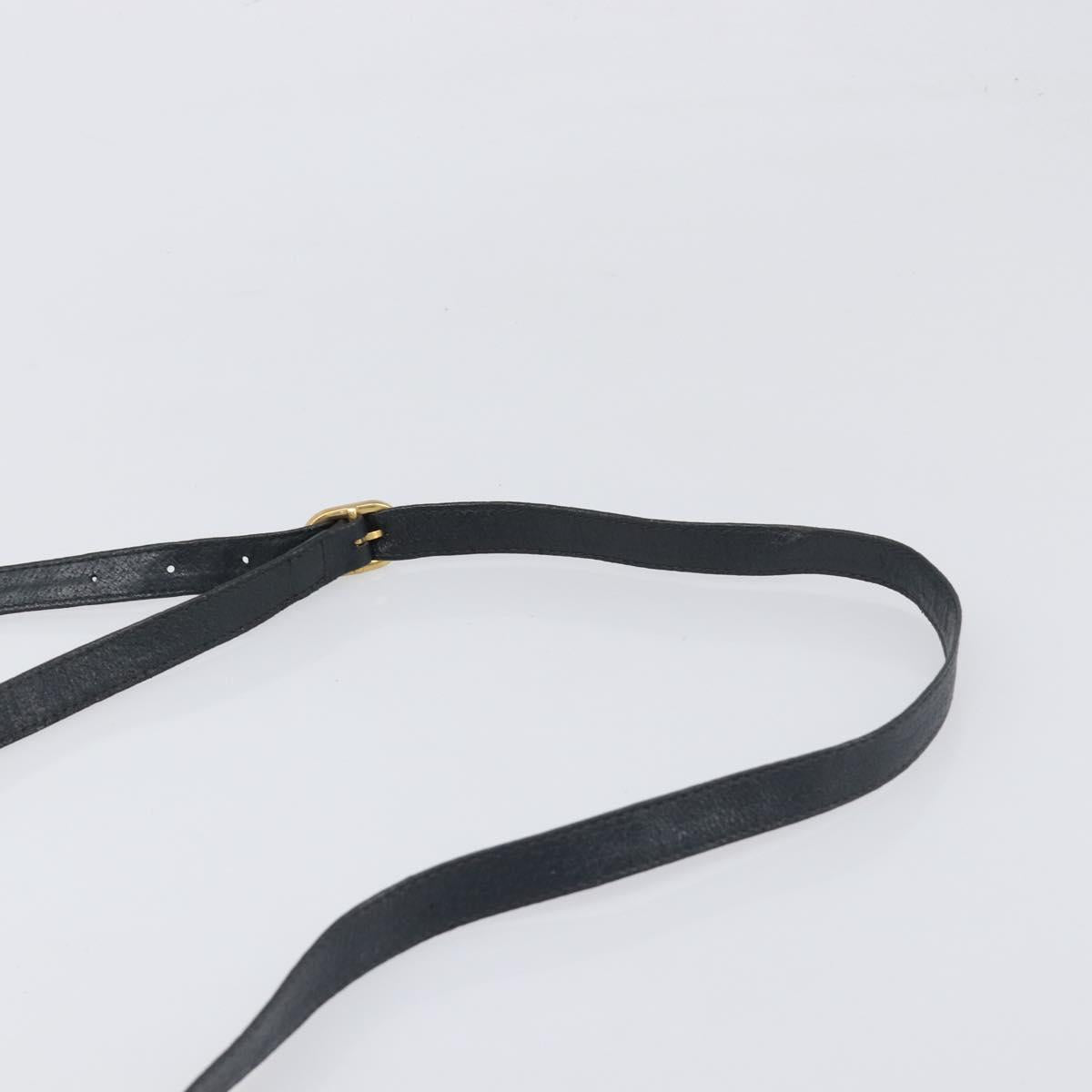 GUCCI GG Supreme Sherry Line Shoulder Bag PVC Navy Gold 904 02 035 Auth 198494