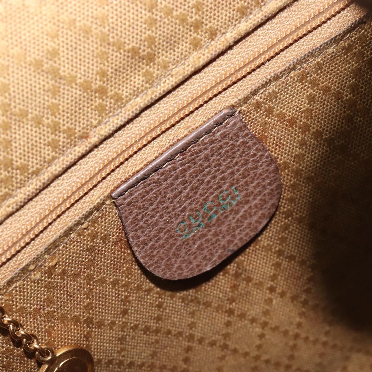 GUCCI Bamboo Backpack Suede Brown Gold Tone 003 2058 0030 Auth 198495