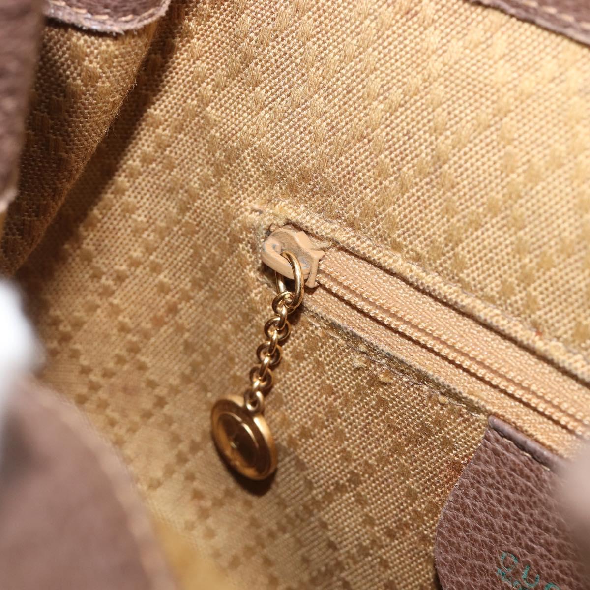 GUCCI Bamboo Backpack Suede Brown Gold Tone 003 2058 0030 Auth 198495