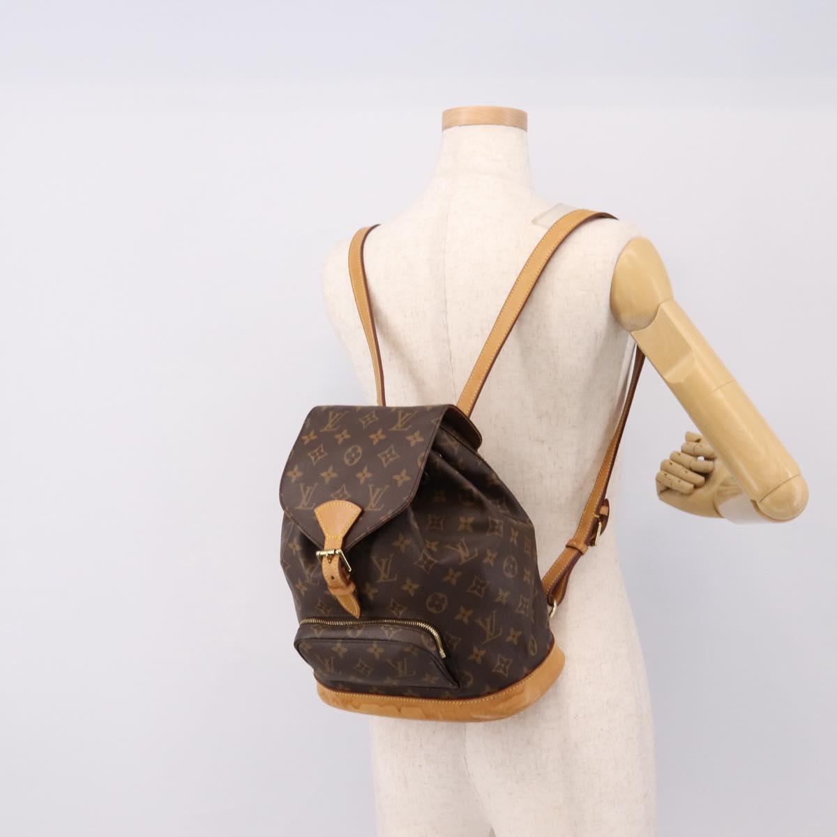 LOUIS VUITTON Monogram Montsouris MM Backpack M51136 LV Auth 198499