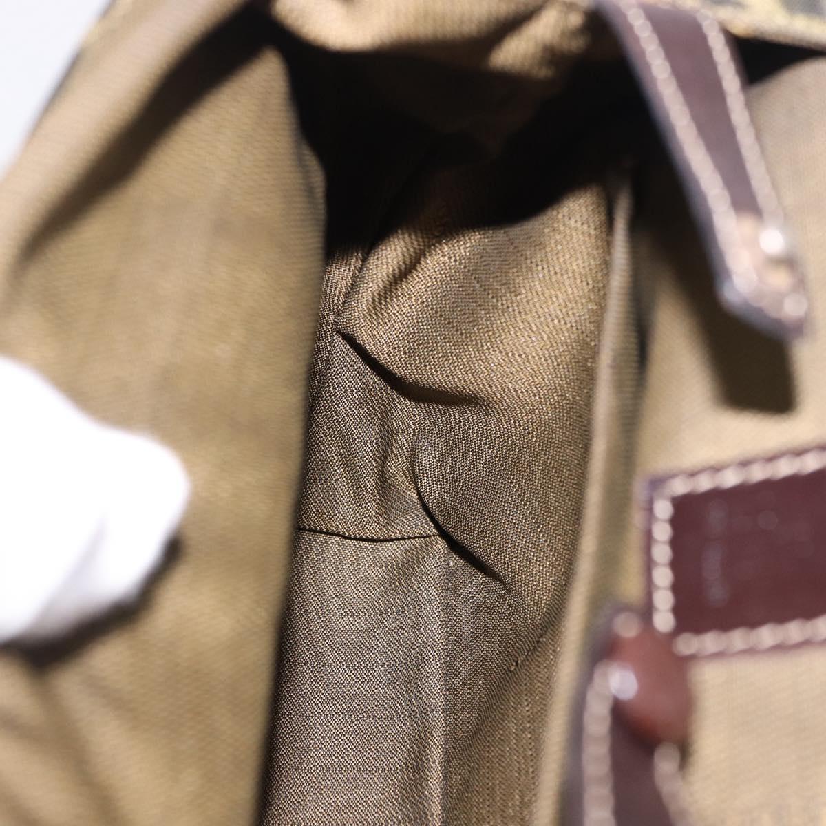FENDI Zucca Canvas Hand Bag Brown Gold Tone Auth 198500V