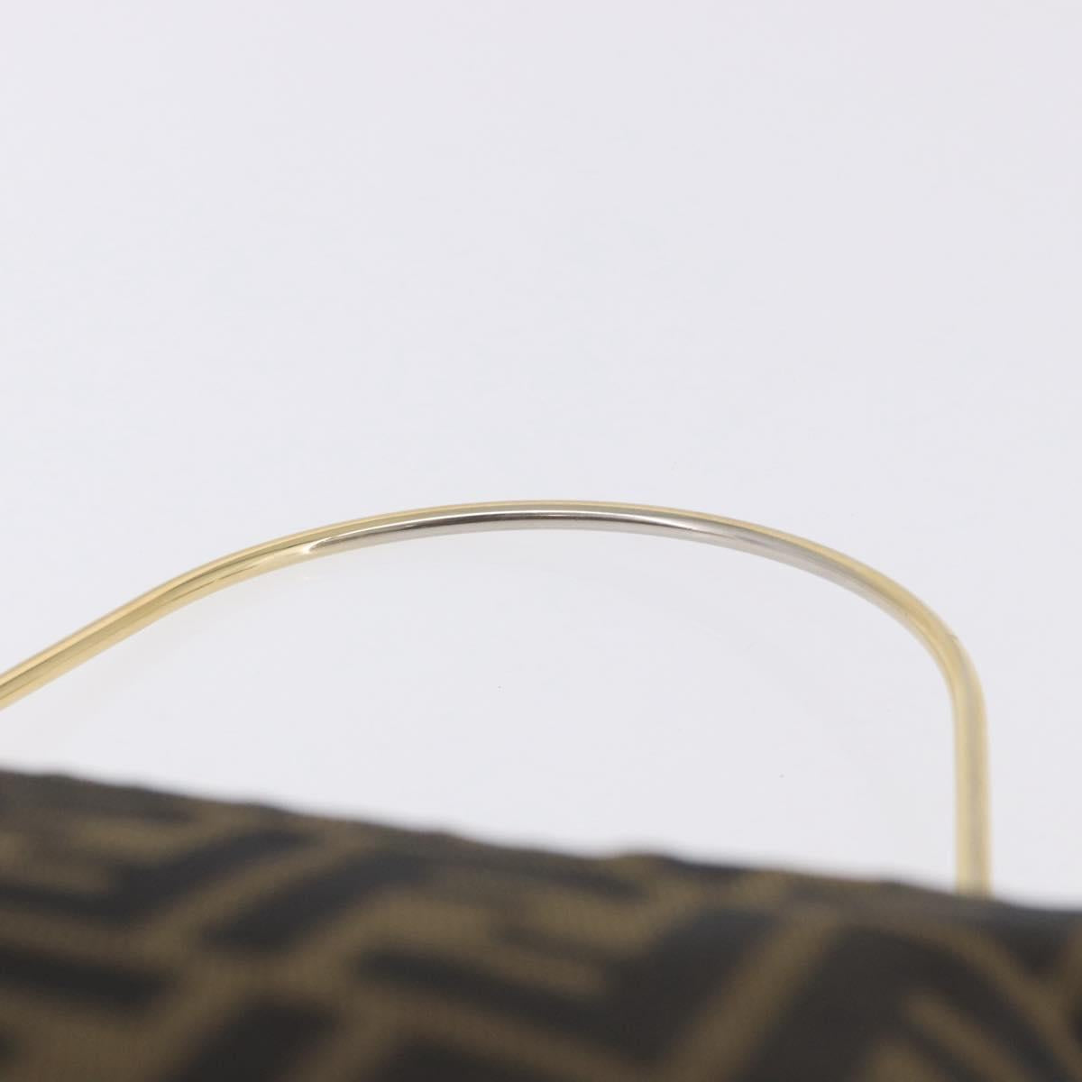 FENDI Zucca Canvas Hand Bag Brown Gold Tone Auth 198500V