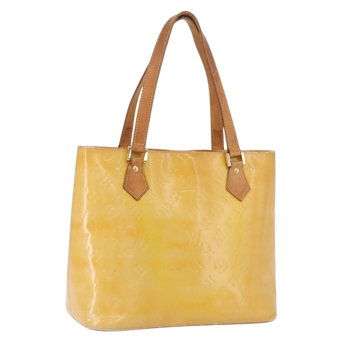 LOUIS VUITTON Monogram Vernis Houston Hand Bag Gris M91053 LV Auth 198502
