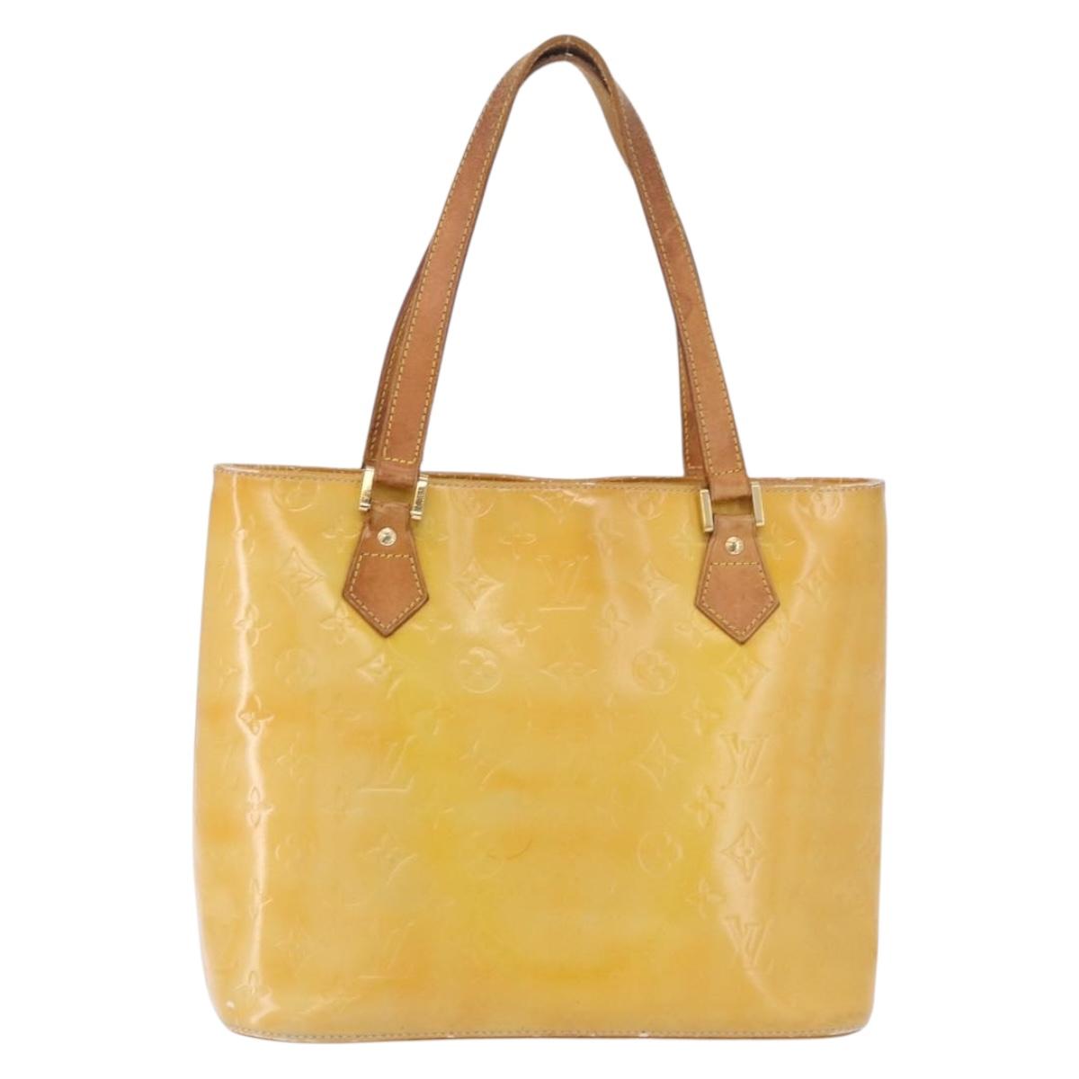 LOUIS VUITTON Monogram Vernis Houston Hand Bag Gris M91053 LV Auth 198502