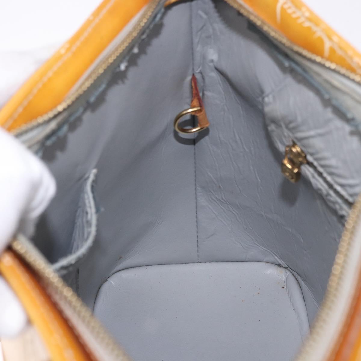 LOUIS VUITTON Monogram Vernis Houston Hand Bag Gris M91053 LV Auth 198502