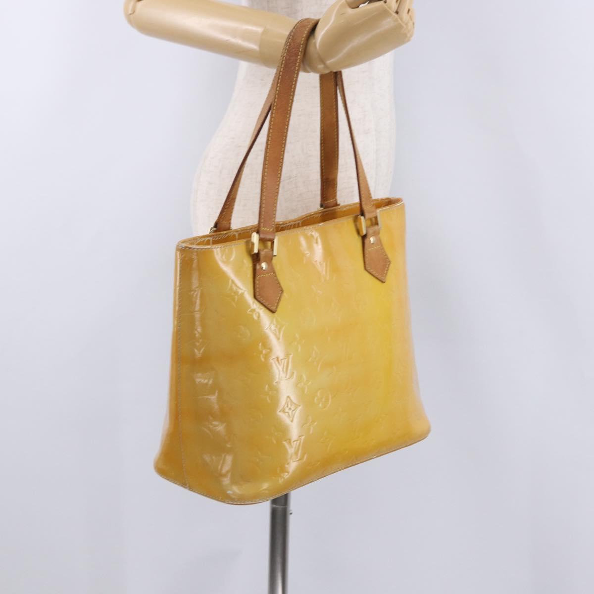 LOUIS VUITTON Monogram Vernis Houston Hand Bag Gris M91053 LV Auth 198502
