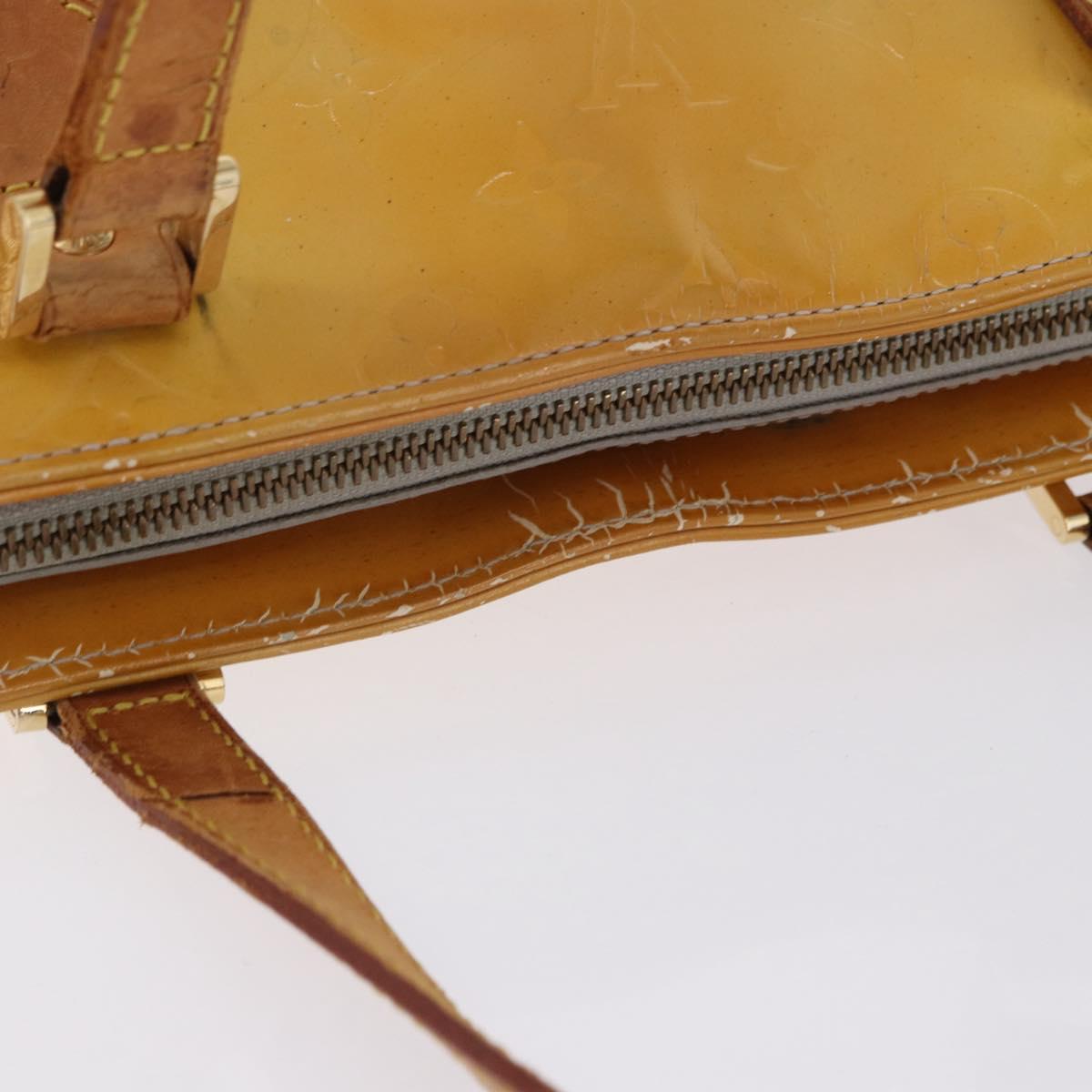 LOUIS VUITTON Monogram Vernis Houston Hand Bag Gris M91053 LV Auth 198502