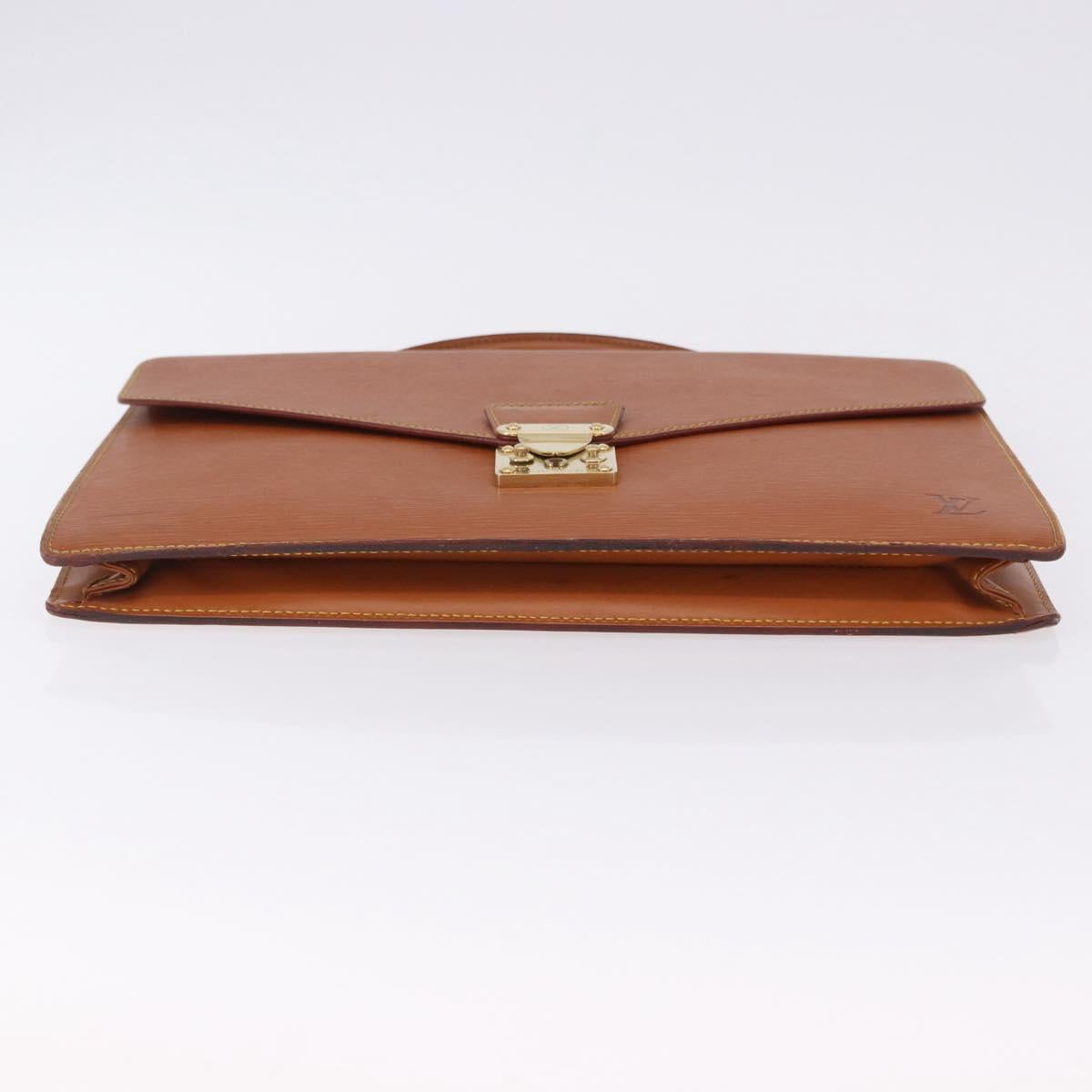 LOUIS VUITTON Epi Porte Documents Bandouliere Zipangu Gold M54468 LV Auth 198503