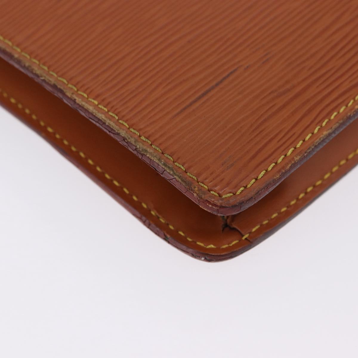 LOUIS VUITTON Epi Porte Documents Bandouliere Zipangu Gold M54468 LV Auth 198503