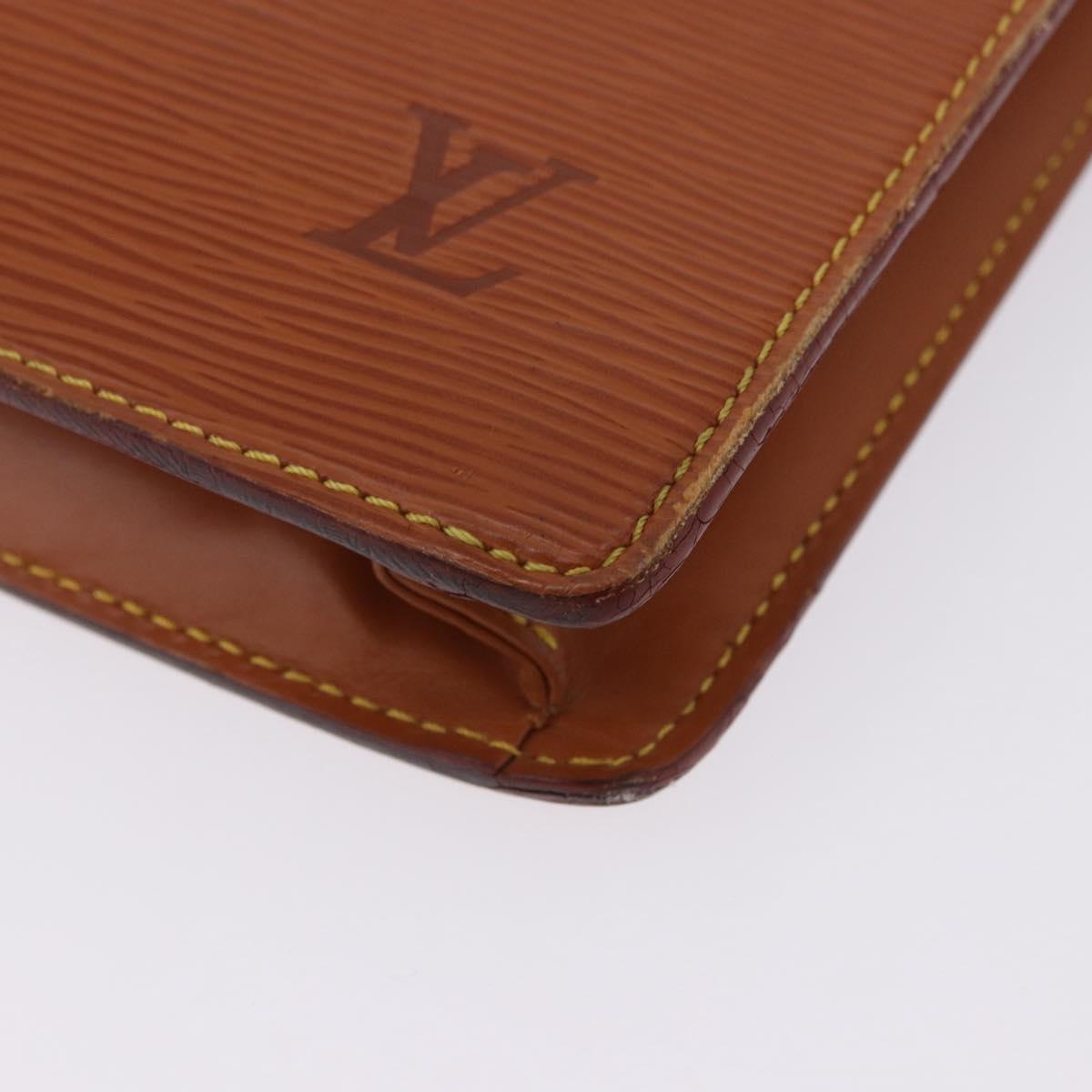 LOUIS VUITTON Epi Porte Documents Bandouliere Zipangu Gold M54468 LV Auth 198503