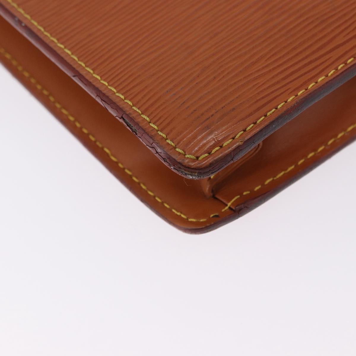 LOUIS VUITTON Epi Porte Documents Bandouliere Zipangu Gold M54468 LV Auth 198503