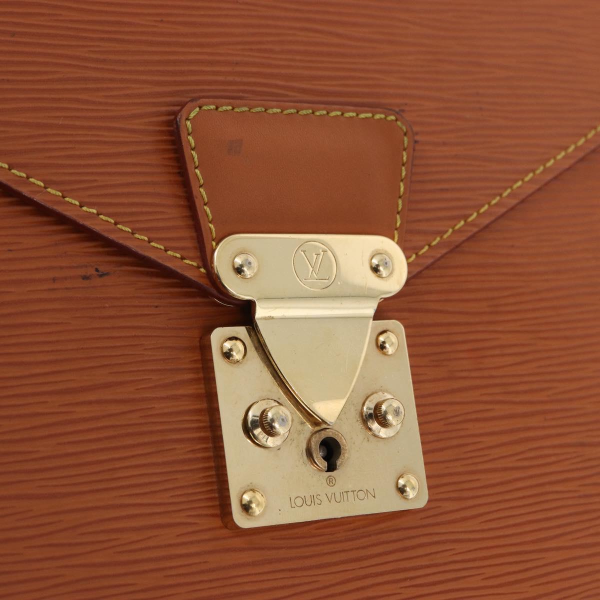 LOUIS VUITTON Epi Porte Documents Bandouliere Zipangu Gold M54468 LV Auth 198503