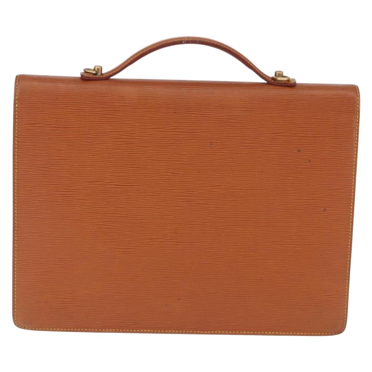 LOUIS VUITTON Epi Porte Documents Bandouliere Zipangu Gold M54468 LV Auth 198503