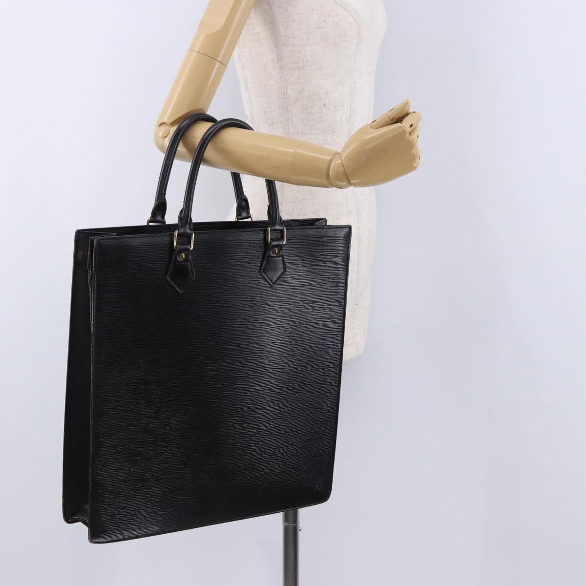 LOUIS VUITTON Epi Sac Plat Hand Bag Black M59082 LV Auth 198504