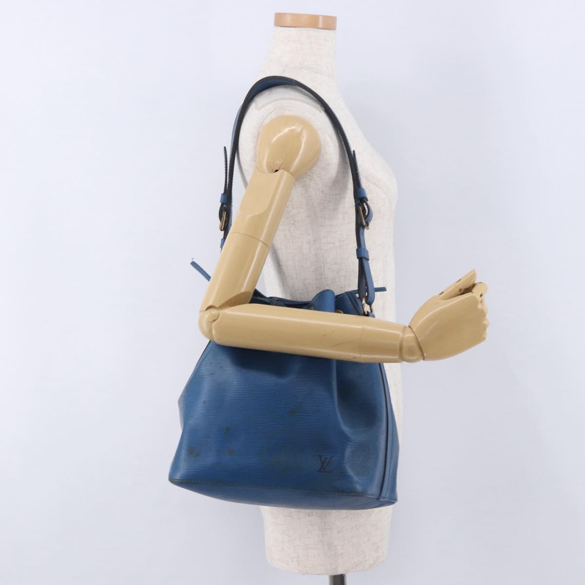 LOUIS VUITTON Epi Petit Noe Shoulder Bag Blue M44105 LV Auth 198514