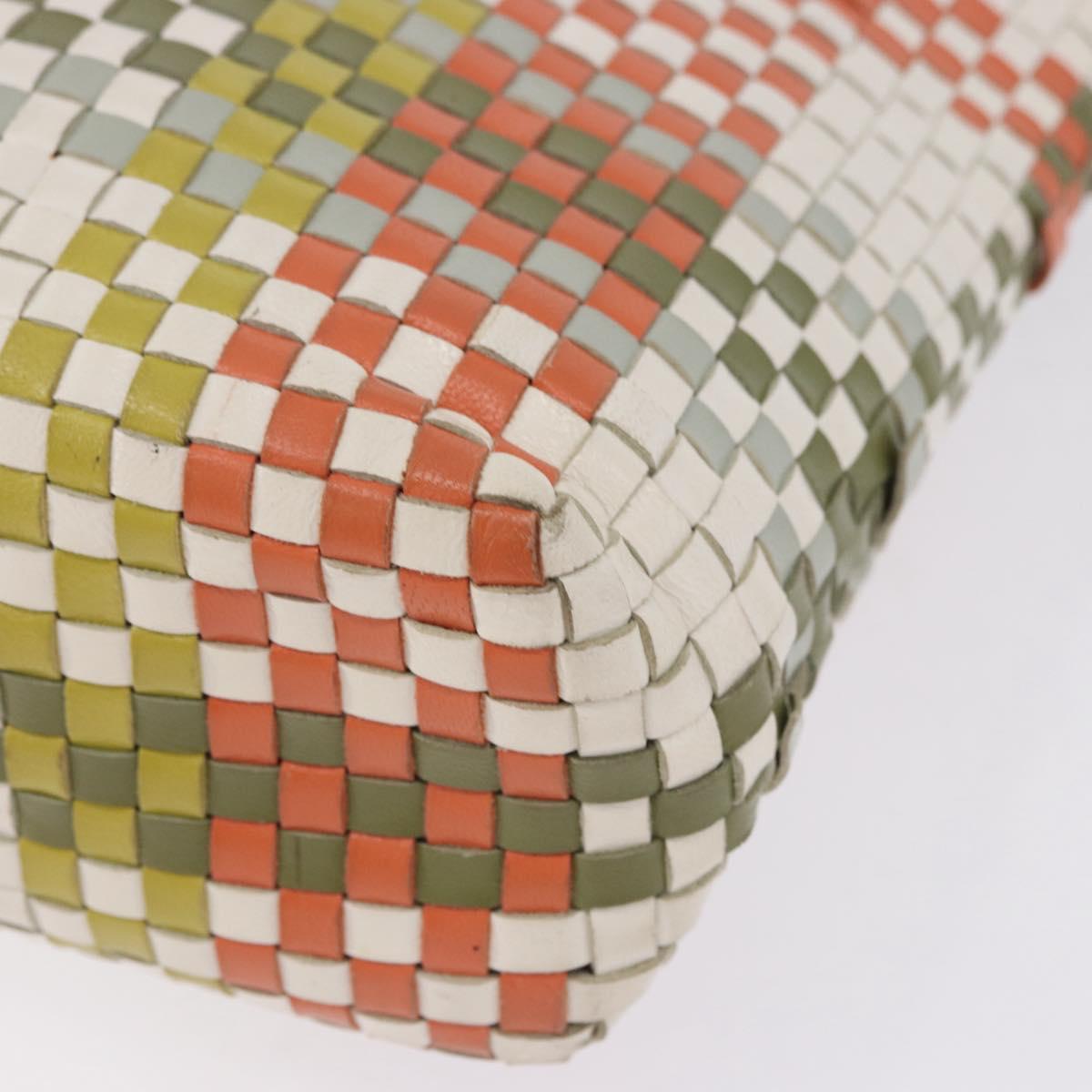 Salvatore Ferragamo Gancini Tote Bag Leather Multicolor Silver Auth 198515A