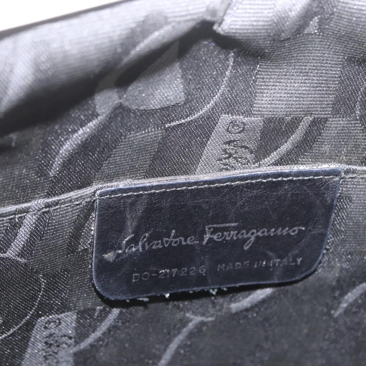 Salvatore Ferragamo Gancini Tote Bag Leather Multicolor Silver Auth 198515A