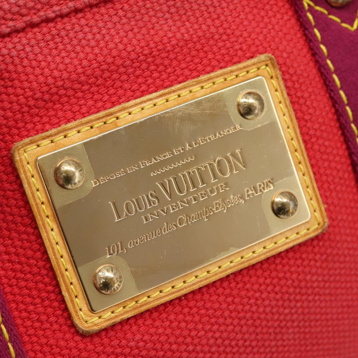 LOUIS VUITTON Antigua Cabas PM Tote Bag Rouge M40037 LV Auth 198522A