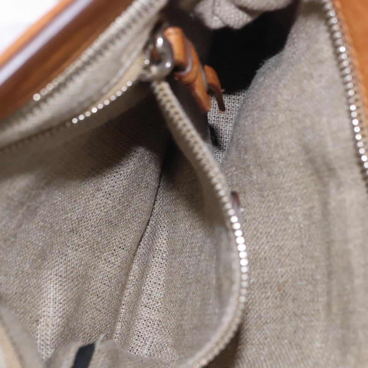 Miu Miu Hand Bag Leather Brown Silver Auth 198523A