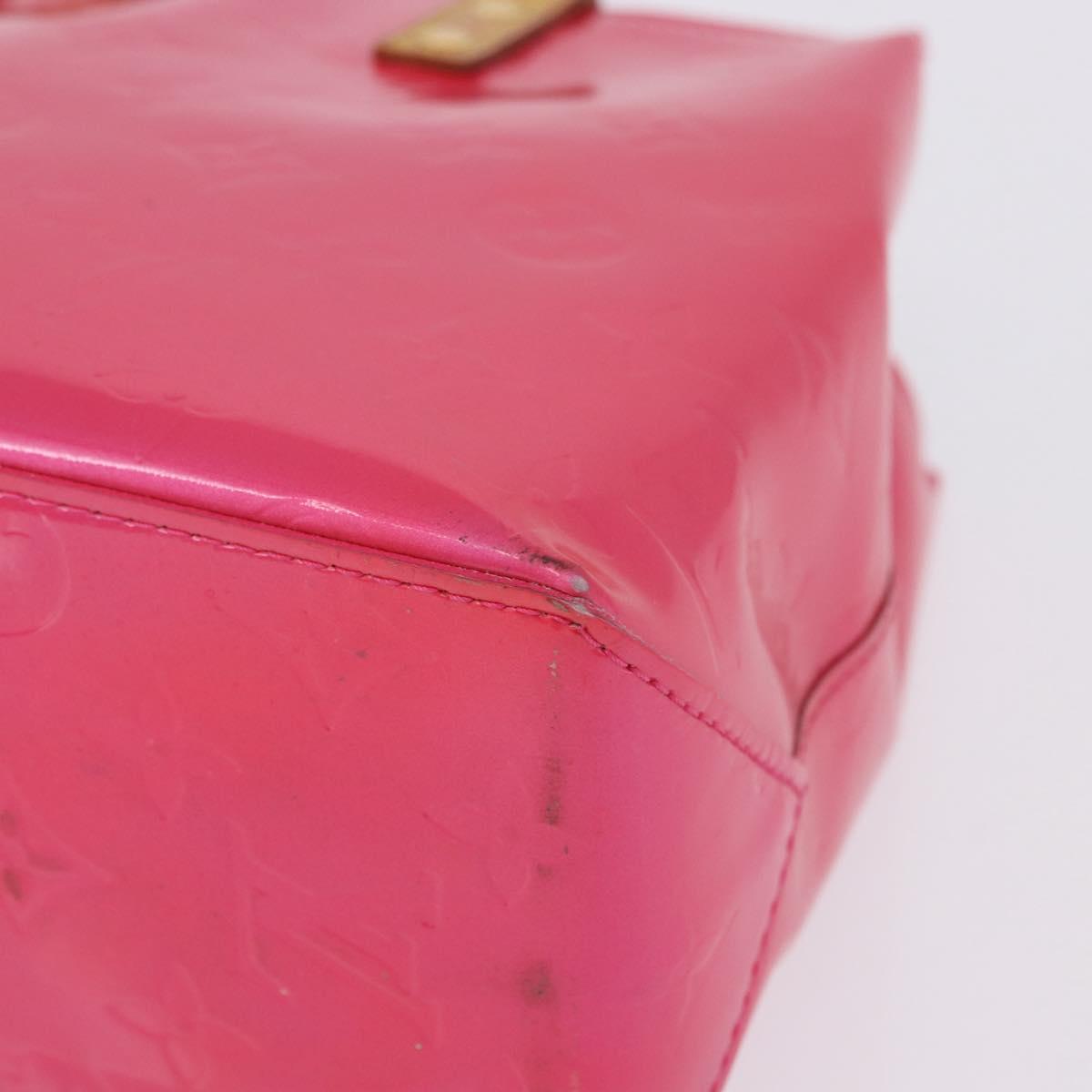 LOUIS VUITTON Monogram Vernis Reade PM Hand Bag Fuchsia Pink M91221 Auth 198531
