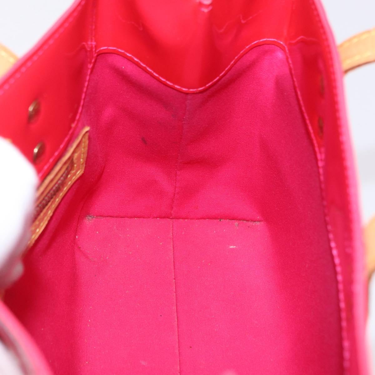 LOUIS VUITTON Monogram Vernis Reade PM Hand Bag Fuchsia Pink M91221 Auth 198531