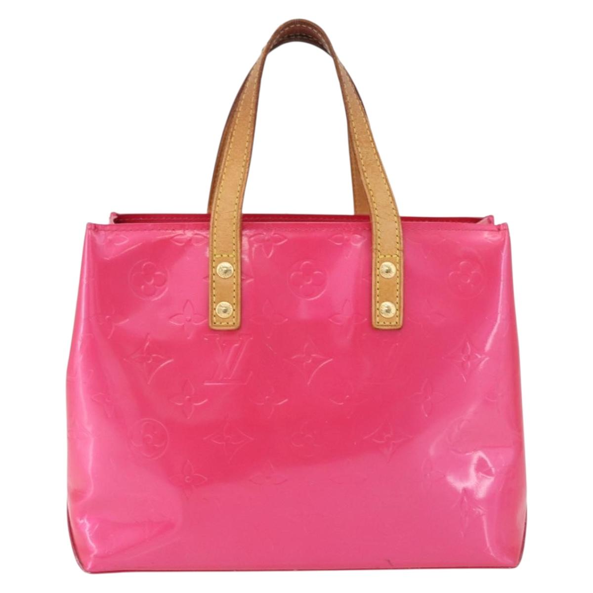 LOUIS VUITTON Monogram Vernis Reade PM Hand Bag Fuchsia Pink M91221 Auth 198531