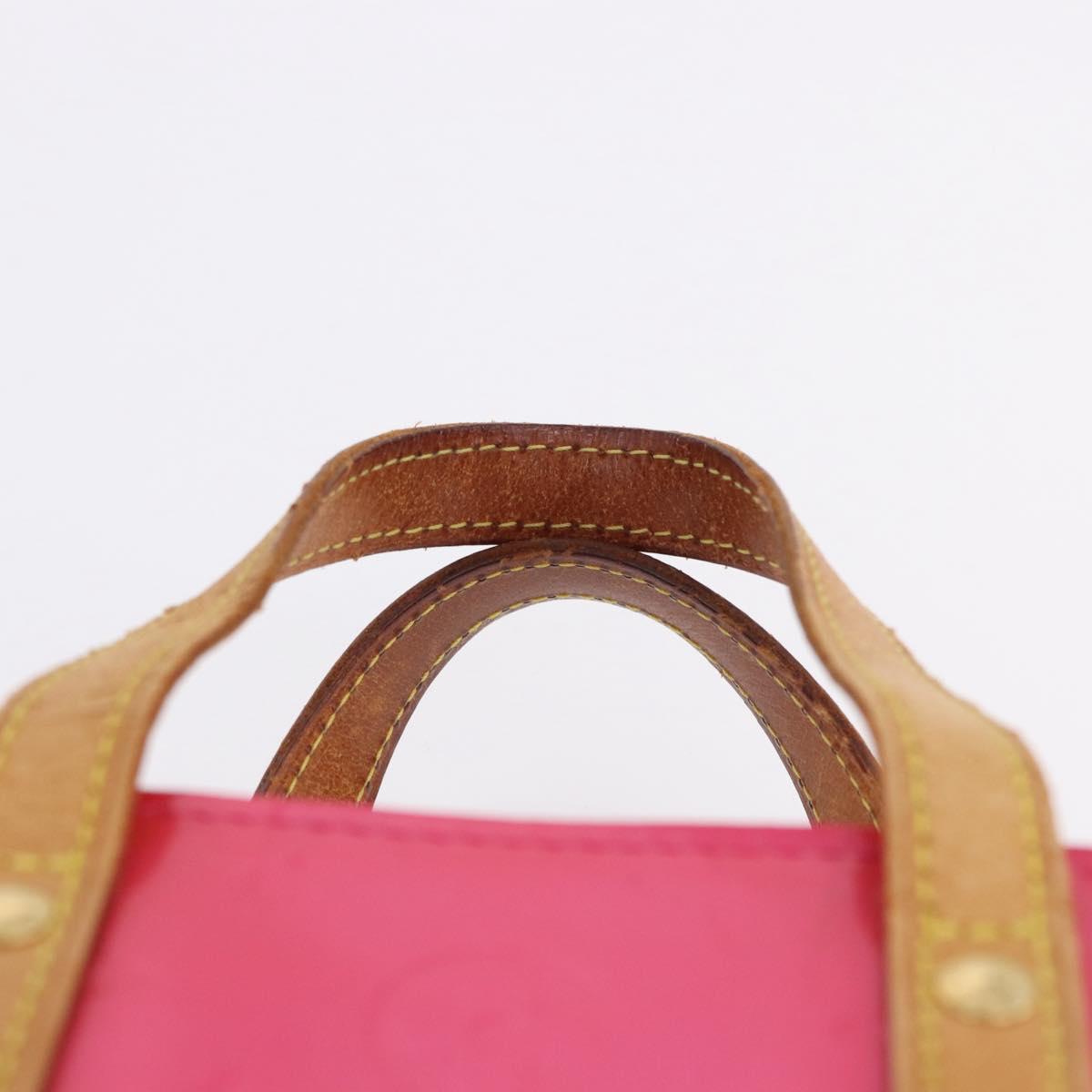 LOUIS VUITTON Monogram Vernis Reade PM Hand Bag Fuchsia Pink M91221 Auth 198531
