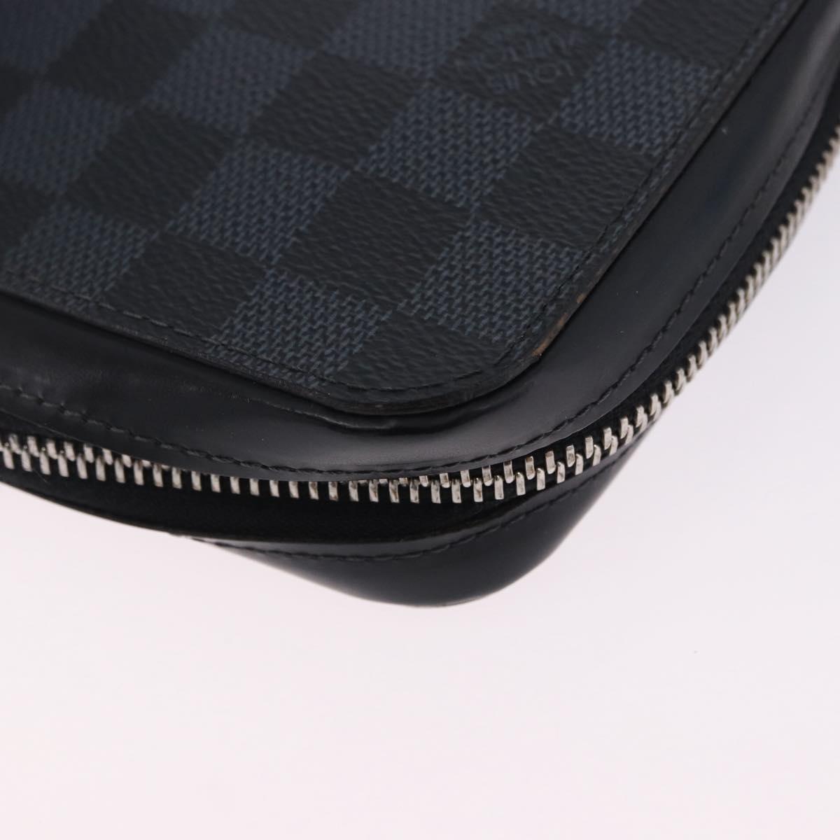 LOUIS VUITTON Damier Grafitte Zippy XL Wallet N41503 LV Auth 198537