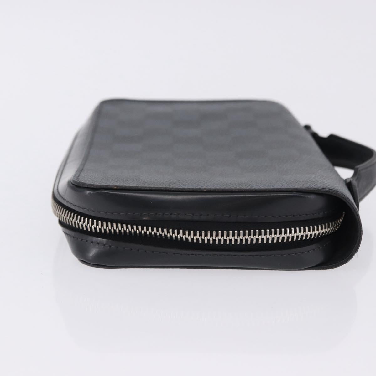 LOUIS VUITTON Damier Grafitte Zippy XL Wallet N41503 LV Auth 198537