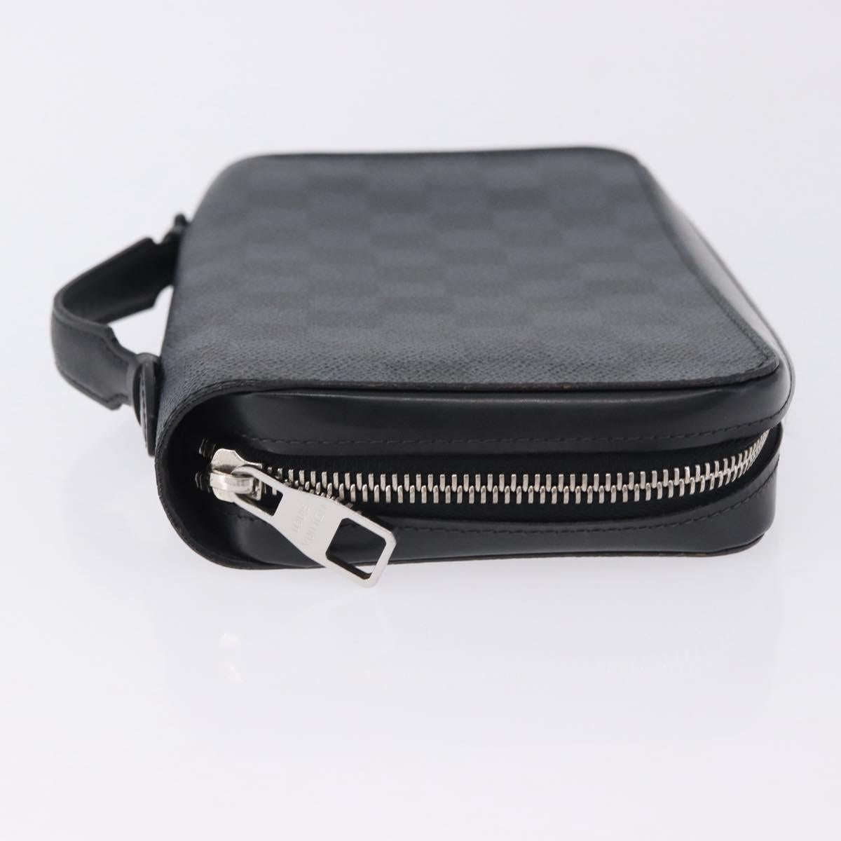LOUIS VUITTON Damier Grafitte Zippy XL Wallet N41503 LV Auth 198537