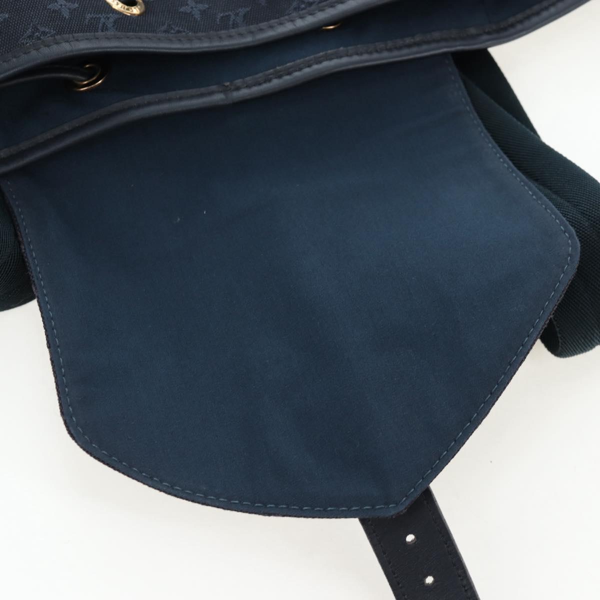 LOUIS VUITTON Monogram Mini Montsouris GM Backpack TST Blue M92455 Auth 198542V